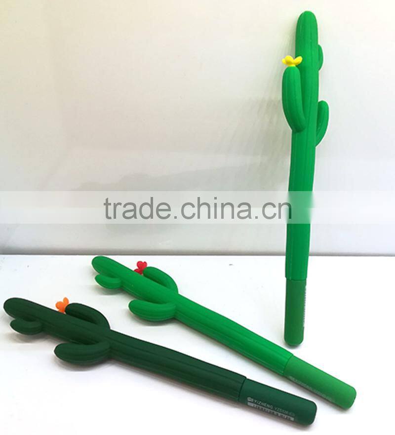 creative cute novel cactus shape gel pen gift for school kids