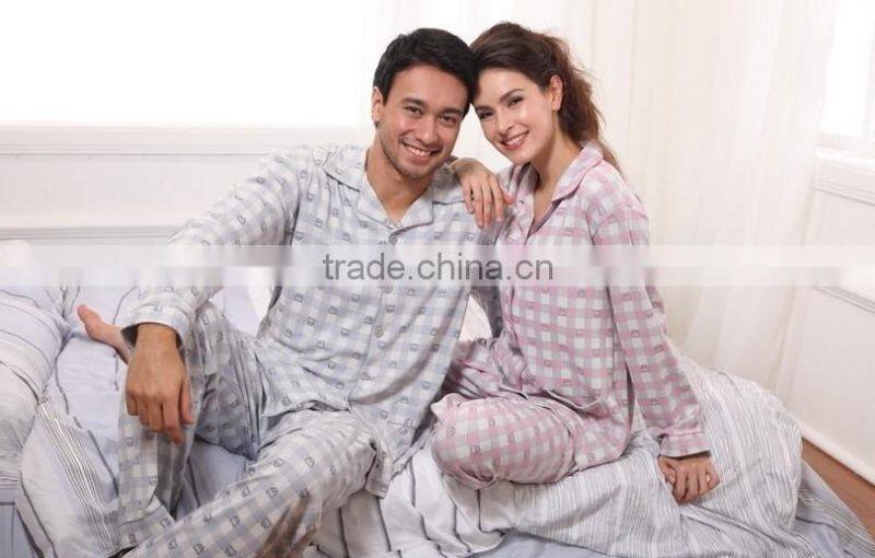 100% cotton couple pajamas