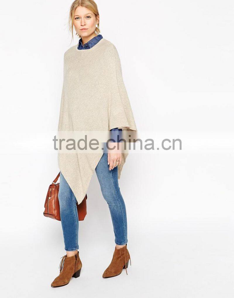 Wholesale Wool Cashmere Knitted Poncho