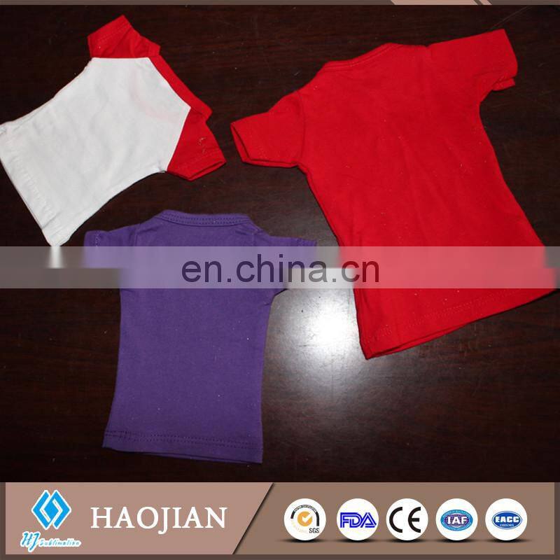 plain sublimation polyester T-shirts for toys mini t-shirts 100% polyester t-shirt for bears
