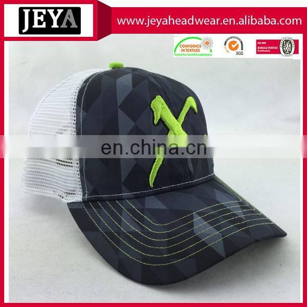 Common trucker hat mesh polyester cap sublimation with embroidery logo