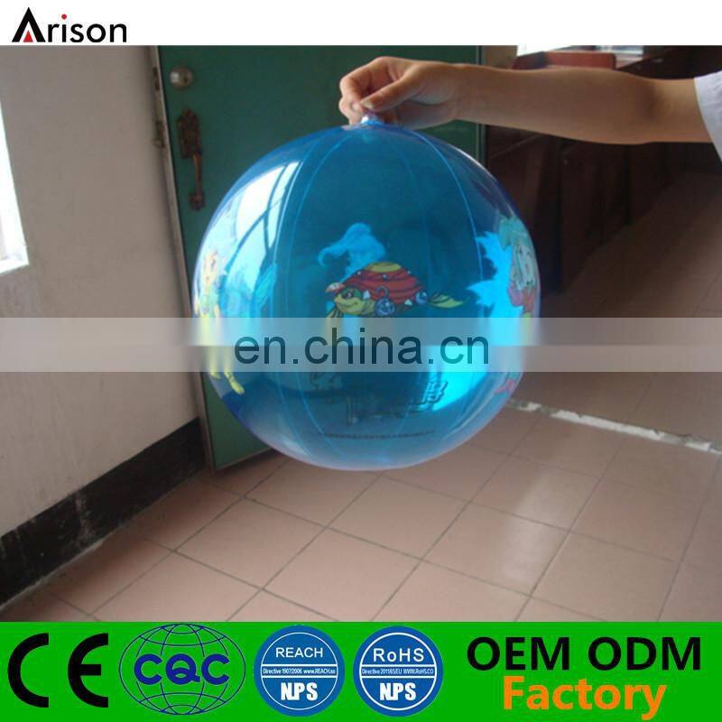 Promotional clear PVC inflatable beach ball small PVC cheap water ball