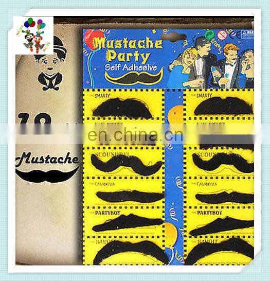 12pcs Black Halloween Party Funny Fake Moustaches HPC-0306