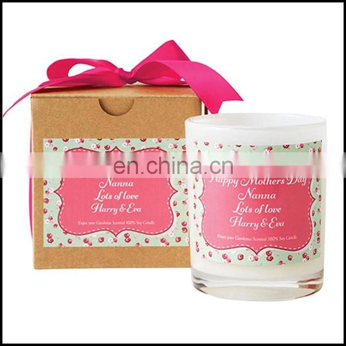 Heart style Mothers day glass cup candle
