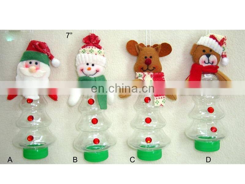 Newest Christmas toys Elderly snowman candy bottle for wholesale