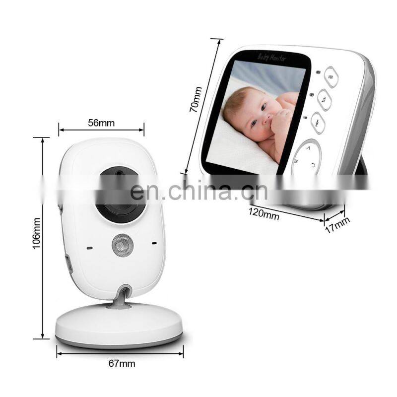 New Arrival 3.2 Inch Wireless Baby Monitor Digital Screen Smart Camera Support Night Vision Intercom Temperature Showing and l
