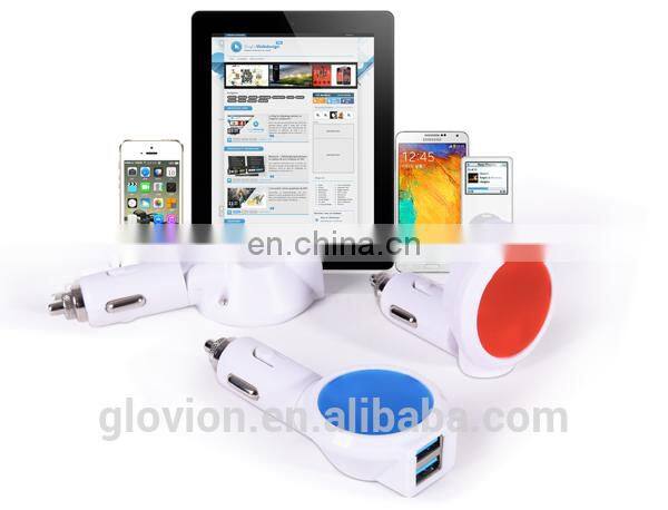 Double Speed Fast Charge Output DC 5V 2.4A Universal Portable Dual Port Micro USB Car Charger For OEM Factory Wholesale