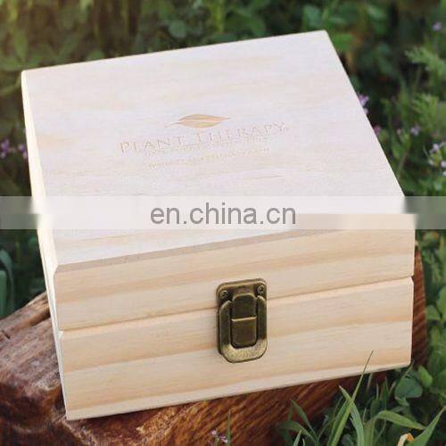Wood box packaging Essential Oil Box - Holds 25 Bottles Size 5-15 ml