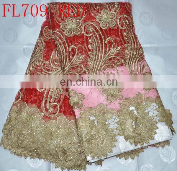 organza embroidery lace fabric for clothing(FL709) embroidery french lace