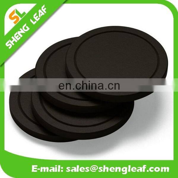 Custom soft round rubber pvc coaster