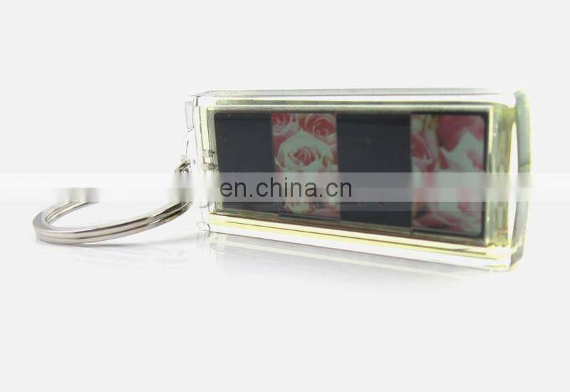 2 Inch Screen AD Promotion Gift Custom Flash Logo Solar Alloy Key Ring