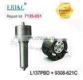 Injector repair kit 7135-659 include control valve 9308-621C and diesel nozzle L097PBD for fuel injector EJBR01901Z