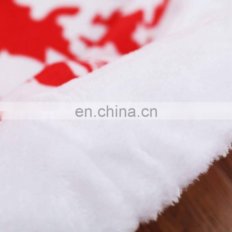 i@home Red christmas tree stump cover snowflake Christmas tree skirt Carpet