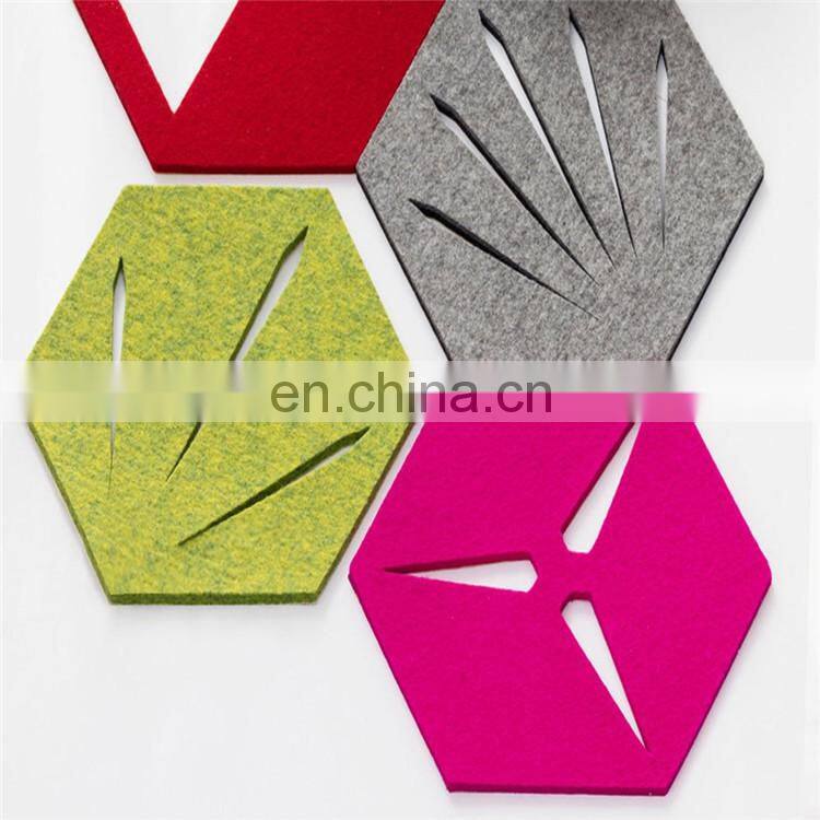24 Hexagon modern urban felt wall decals kit stylish modern office decoration felt wall art stickers