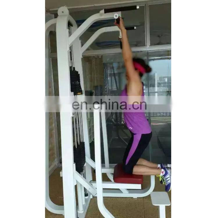 Commercial precor gym equipment kneeling type dip/chin assist