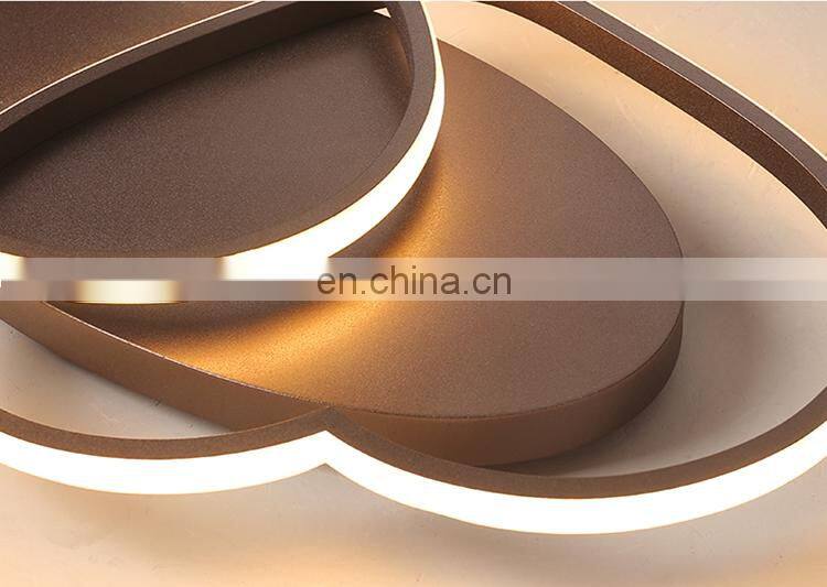 New design love wedding room ceiling lamp aluminum creative chandelier bedroom lamp