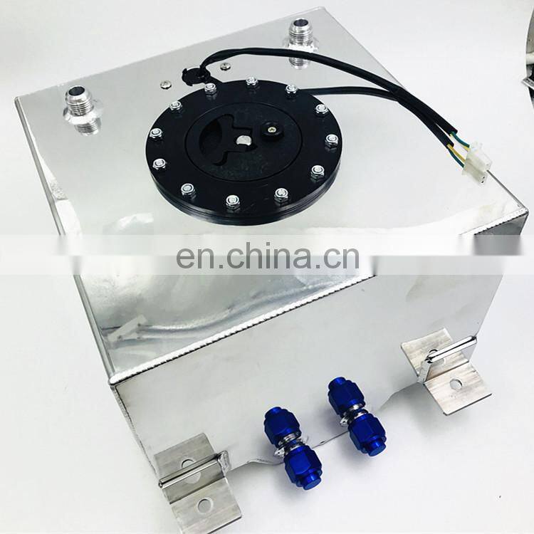 8 GALLON 30.5L POLISHED ALUMINUM RACING/DRIFT FUEL CELL GAS TANK W/ LEVEL SENDER
