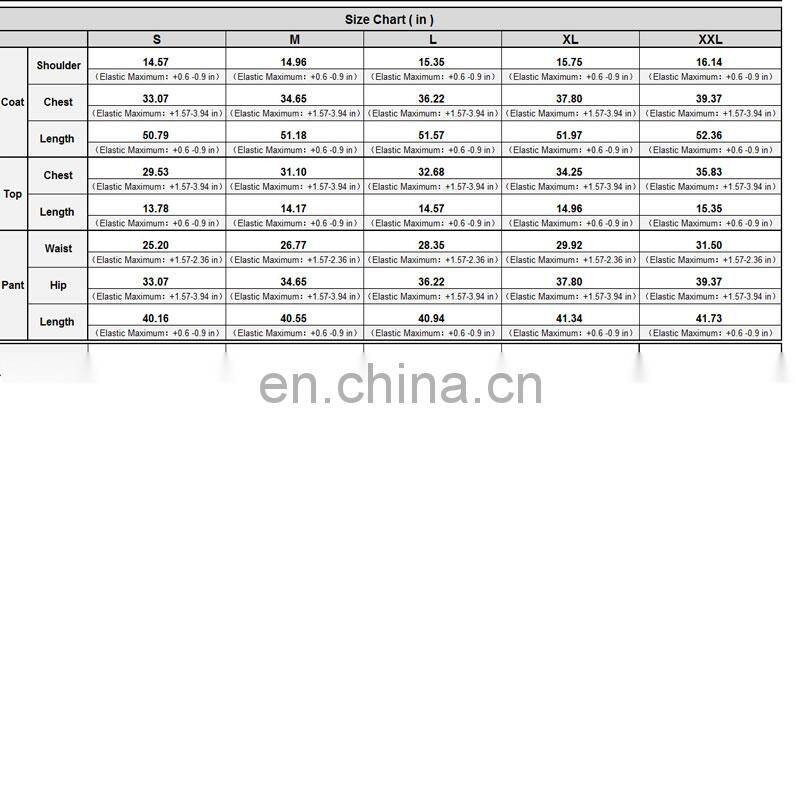 Manufacturer customized logo spring and autumn women's long-sleeved fashion sports robe jacket three-piece suit