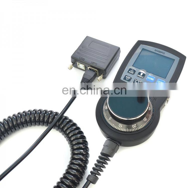 NVMPG-3D RJ45 Port CNC Manual Pulse Generator MPG Coordinates Display Handwheel with USB MACH3 Interface Board