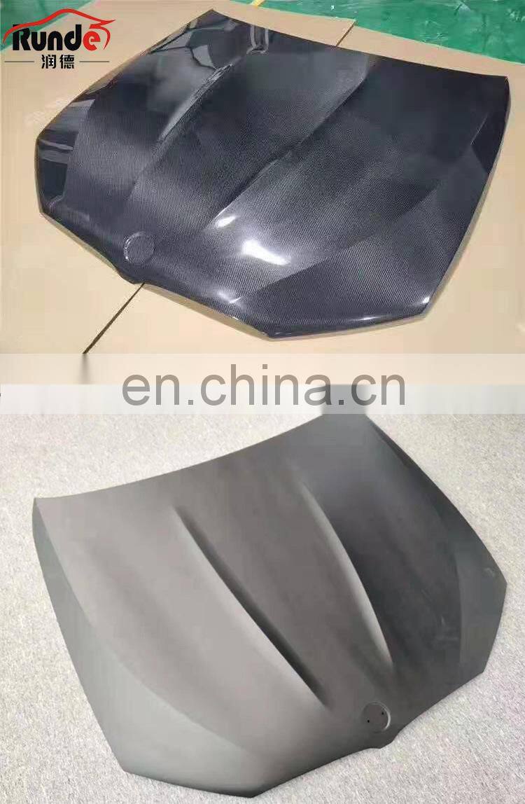 Runde Carbon Fiber Material Auto Car Bonnet Engine Hood For 2018-In BMW 5 Series G30 G38 Engine Hood Bonnet