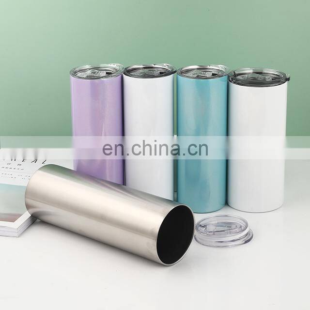 Travel Skinny 20 oz Double Wall 20oz Skinny Tumbler Diy Sublimation Blanks