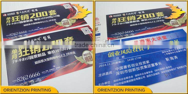 Anti Tamper Ticket, Variable Data, QR Code Ticket, Sports Games Ticket, Live Show Tickets.
