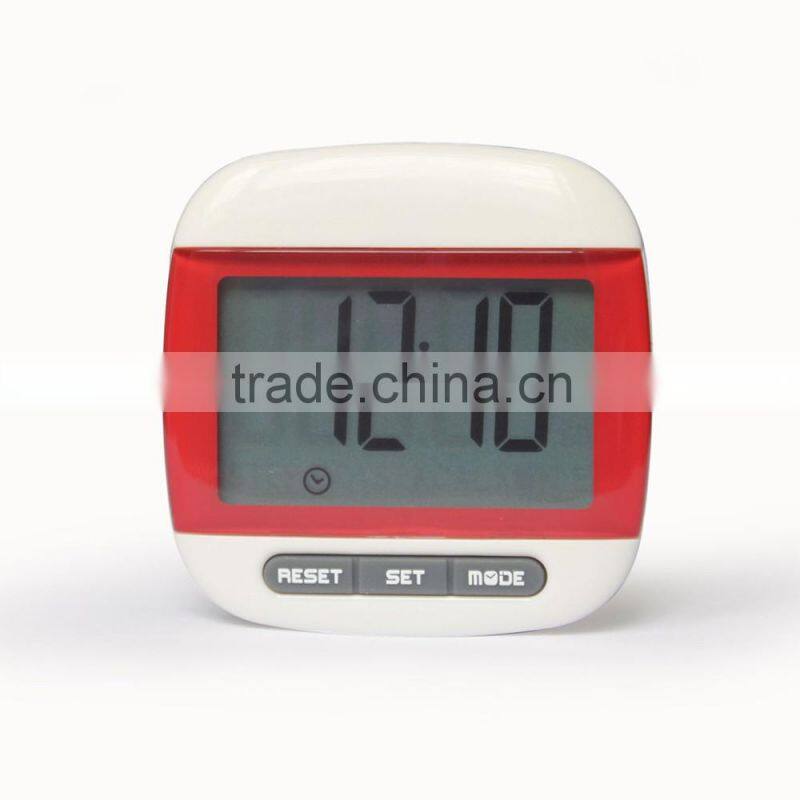 YGH667 Hot selling Gift Step Couter with Clock Digital Pedometer