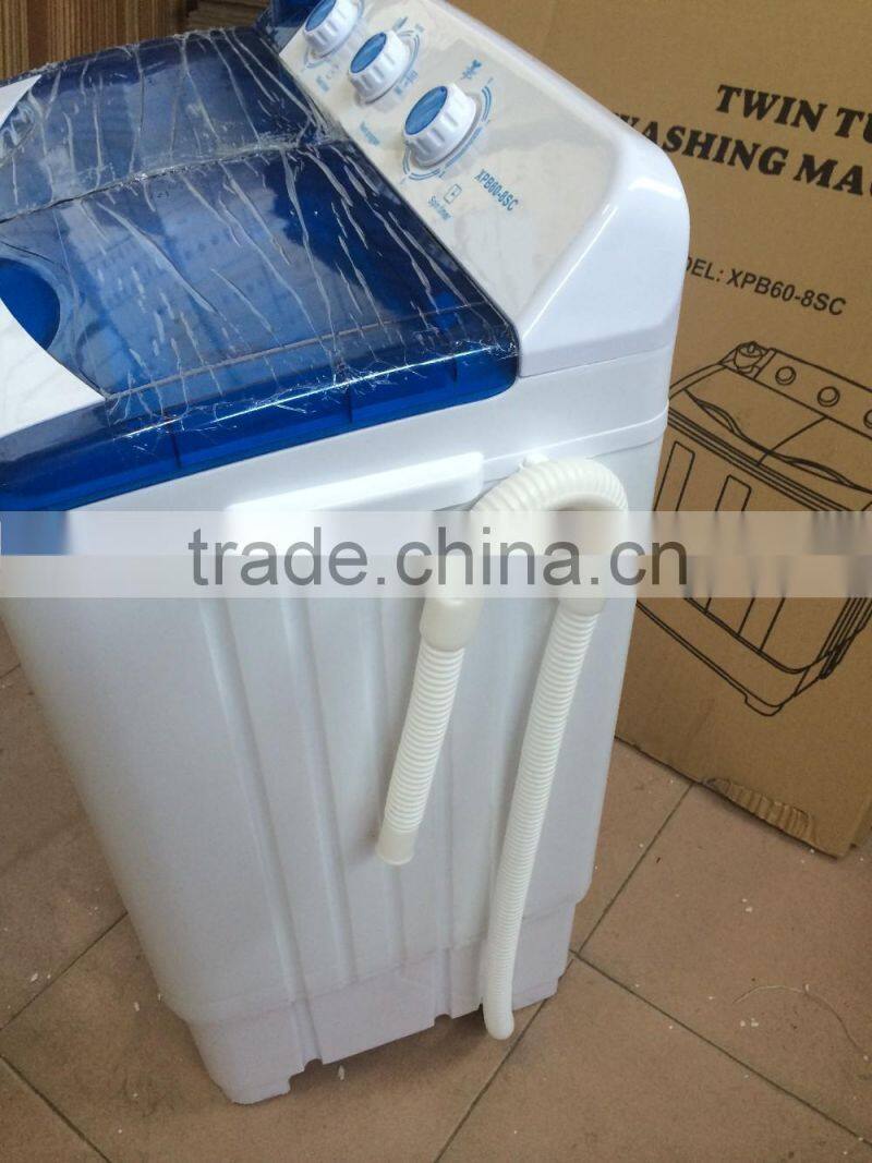 Domestic home use top loading double tub laundry washing machine