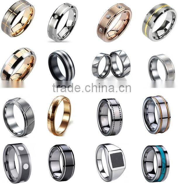Ceramic 6mm Comfort-Fit Satin-Finished Round Edge Design Ring