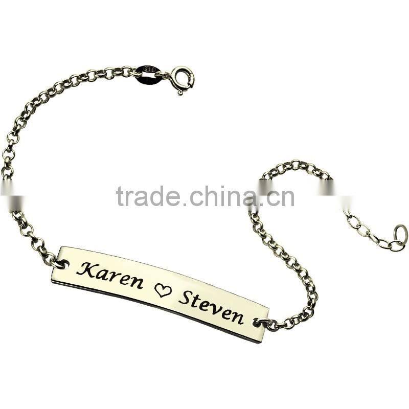 316l Stainless Steel 18k Gold Plated Joy To The World Bracelet, New Design Nylon Adjustable Bangle