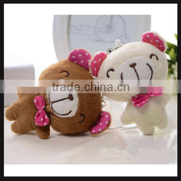 cute high quality plush stuffed bear keychain on promotion