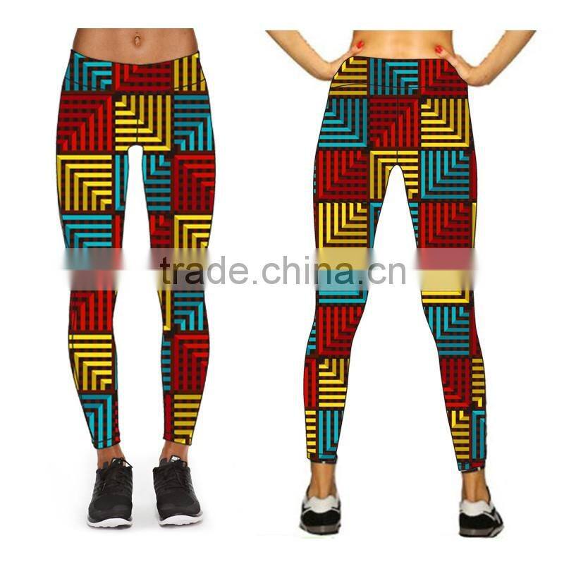 (OEM/ODM Factory)sublimation Leggings Sport Training Lycra Pants Gym Wear Yoga Fit