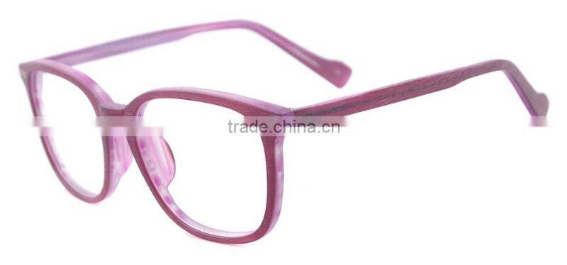 2016 newest designer for men and women wooden texture acetate full rim optical glasses frames