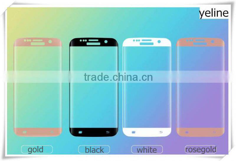 3D curved crystal tempered glass protector for samsung moblie phone galaxy s7 edge