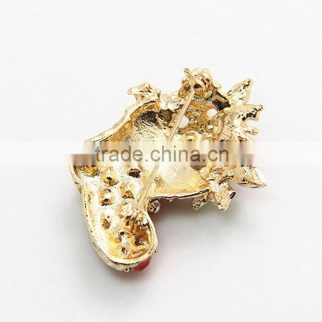 zinc alloy Metal women dress shoe christmas brooch