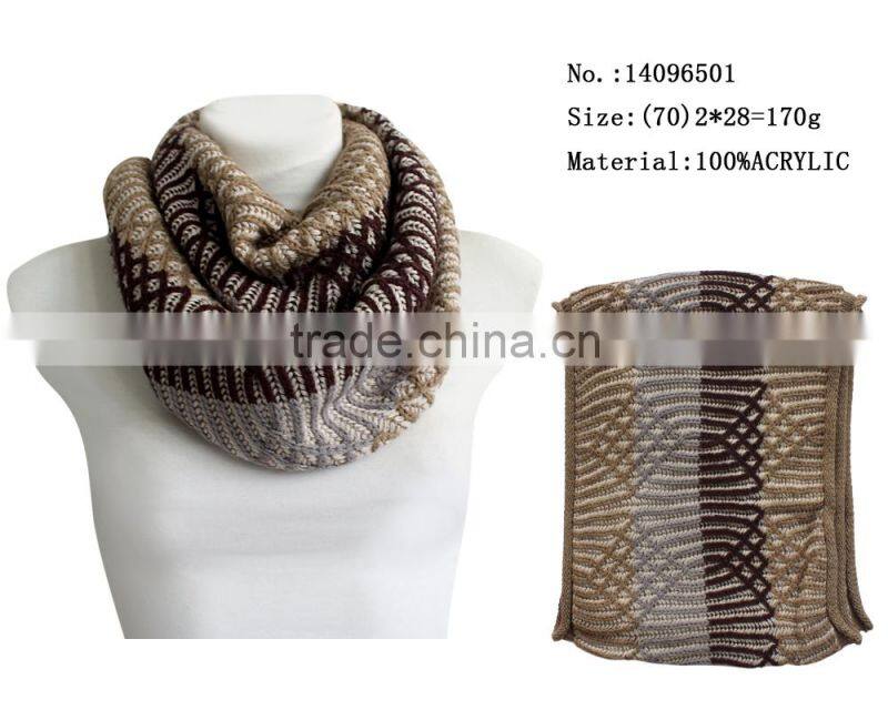 gray color scarf christmas scarfs woman infinity circle knited scarves