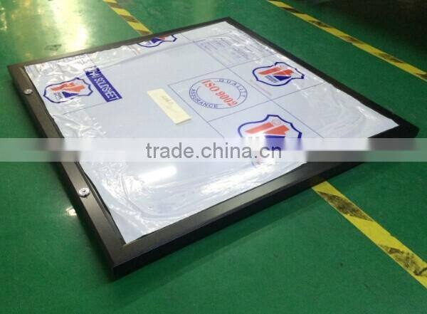 Door open lockable black poster frames with magnetic holder