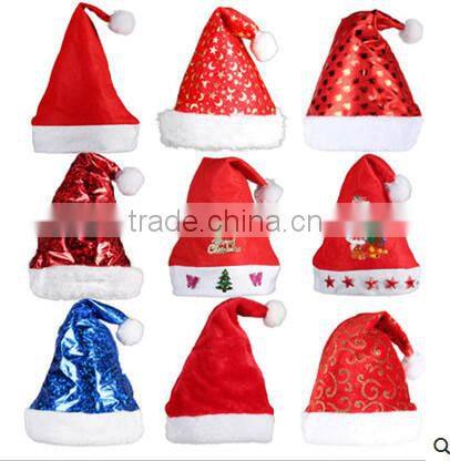 Various Sizes of Plush Santa Hat for adults in 2015 christmas eve