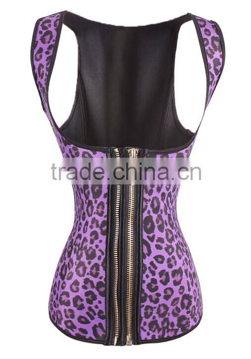 Black Latex Vest Trainer Boyshorts women's body shaper shaperwear