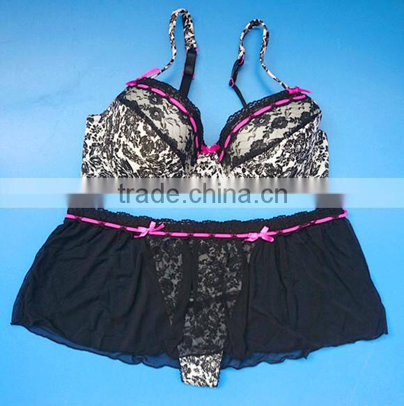 Fashion Plus Size Bra Set