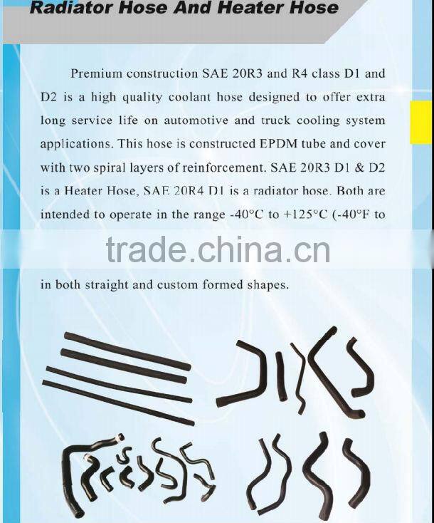 Car Rubber Radiator Hose for Chevrolet/Daewoo/Hyunda/Fo-rd/Isu-zu /KI-A/Ni-ssan/Peugeot/Toyota/Volkswagen/Suzuki/BM
