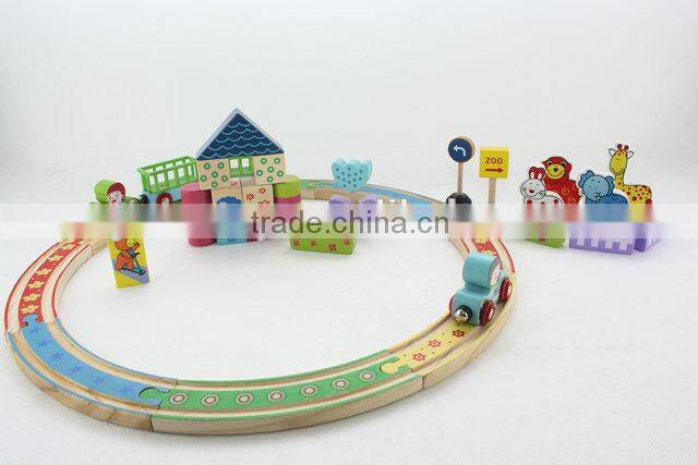 Wooden toys farm track train set,wooden railway tracks