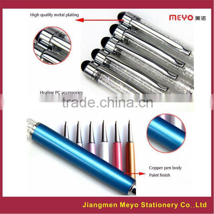 Crystal Capacitive Touch Ballpoint Pen, colors crystal filled pen