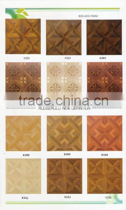806*403*12mm foshan laminate parquet flooring