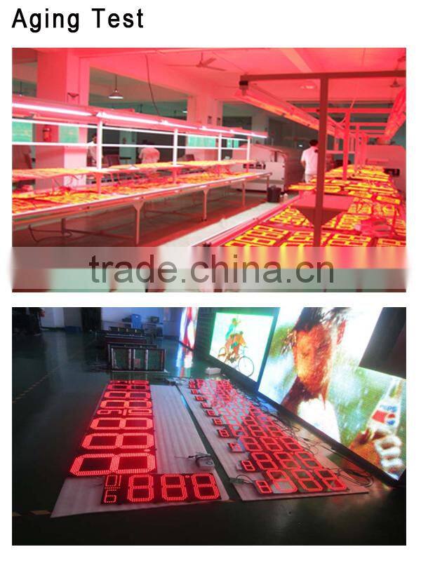 36" Green Outdoor Electronic Gas Station LED Fuel Price Board