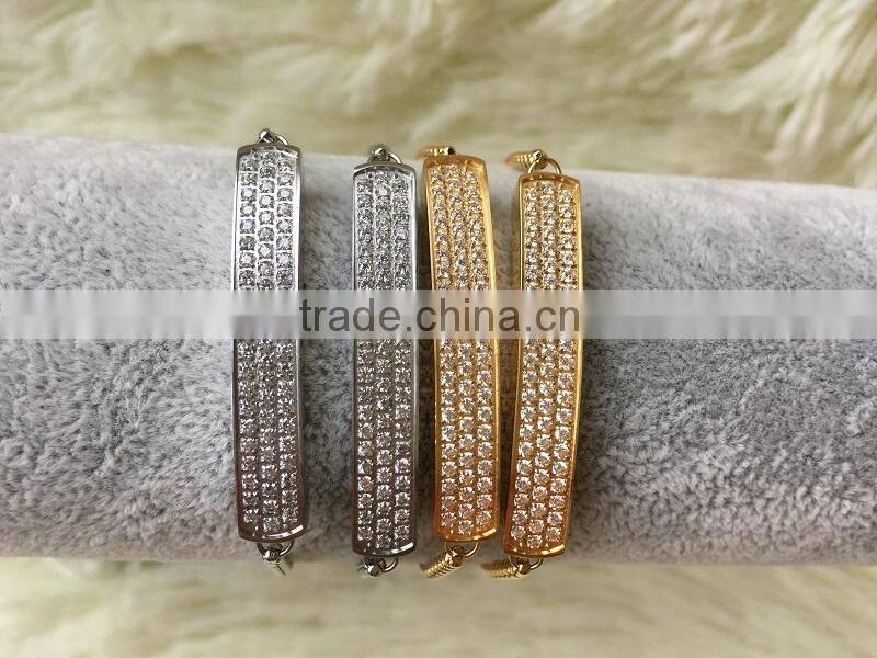 Latest Fashion Ladies Bracelet Beautiful Monica High End AAA Zircone Stone setting Bracelet Manufacture