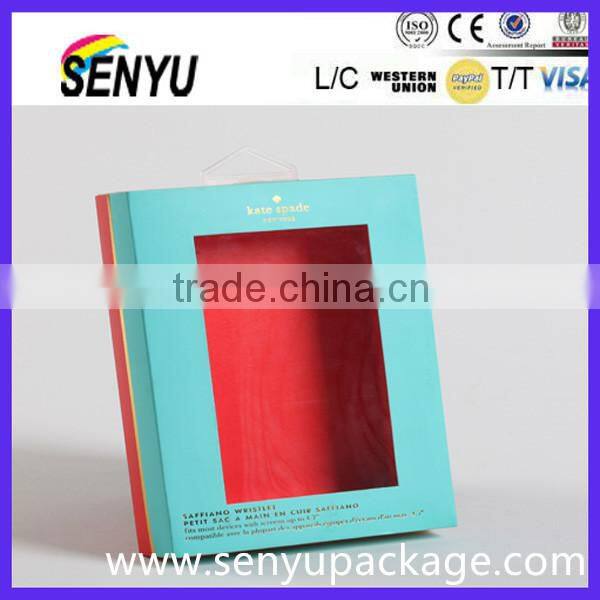 2015 new stylish packaging box plastic window with fast delivery