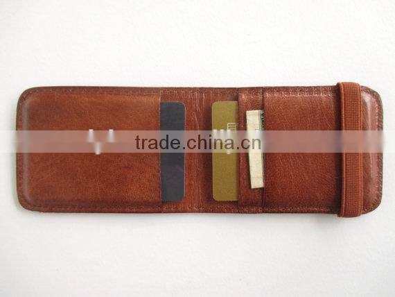 high quality mens name card holder business leather credit card case