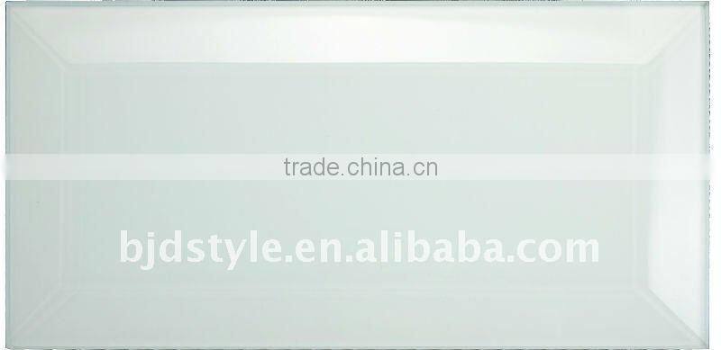 100 x 200 white Bevel Glass Tile