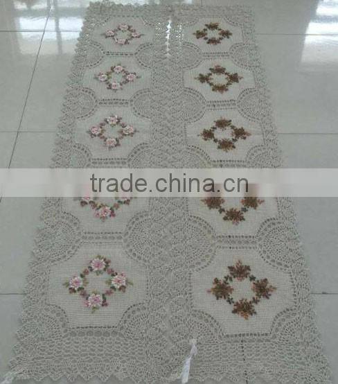 2016 New design Crochet oblong oval doily tablecloth